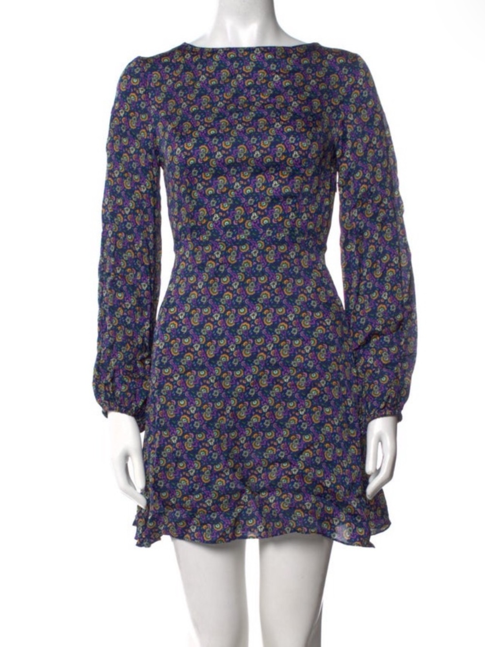 RHODE Bonnie Long Sleeve Dress (in Floral Mosaic)